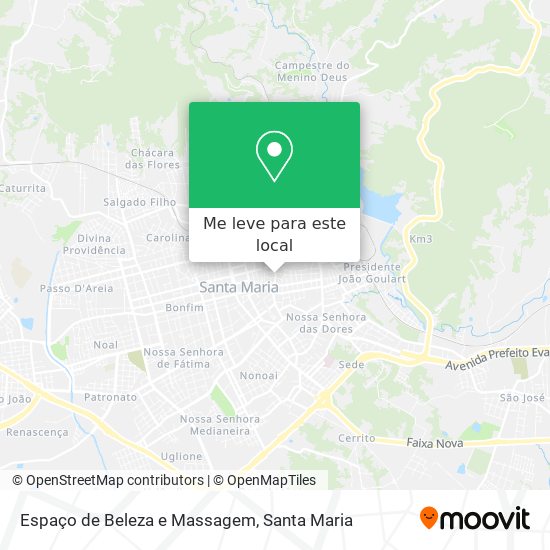 Espaço de Beleza e Massagem mapa