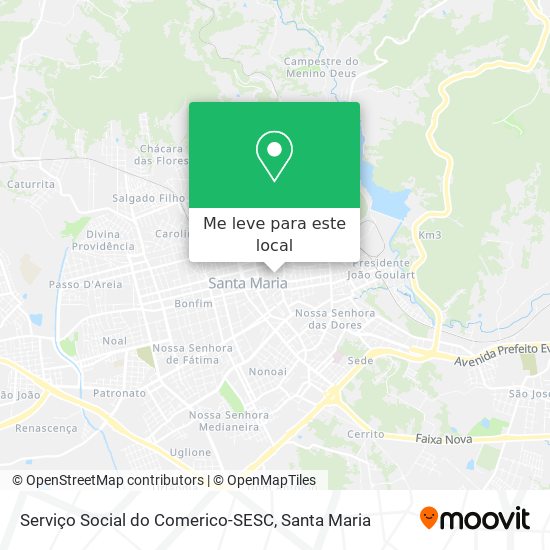 Serviço Social do Comerico-SESC mapa