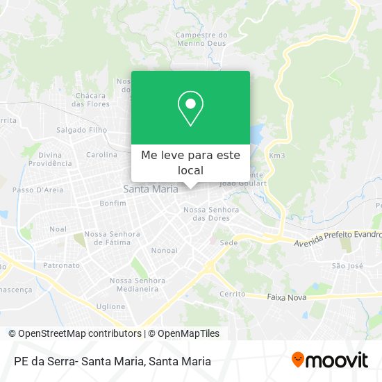 PE da Serra- Santa Maria mapa
