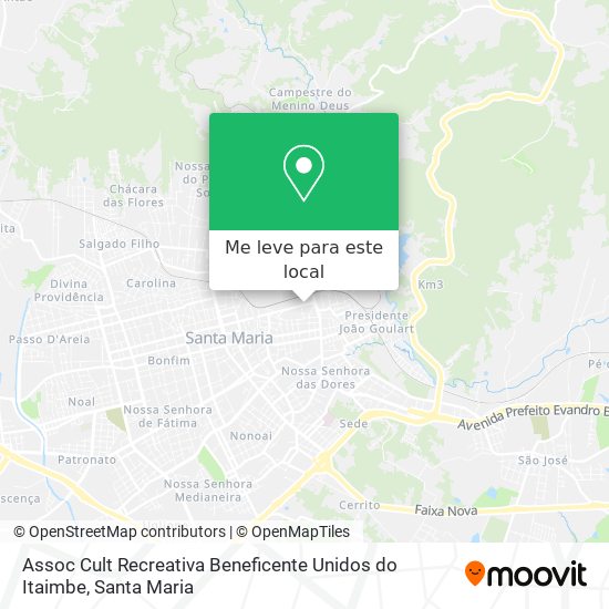 Assoc Cult Recreativa Beneficente Unidos do Itaimbe mapa