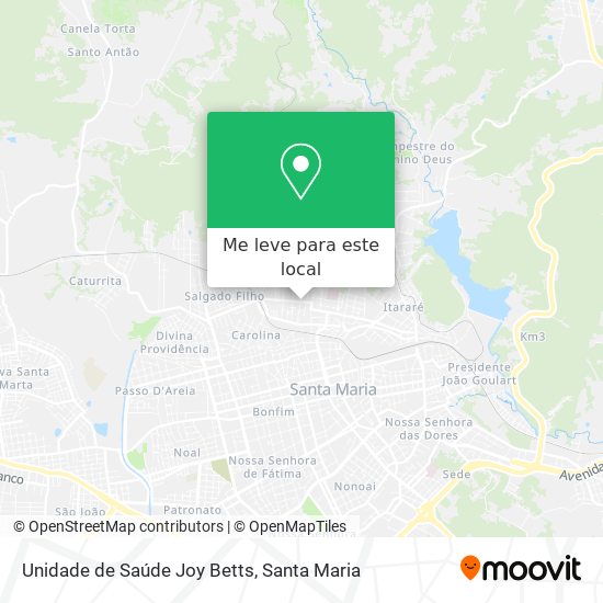 Unidade de Saúde Joy Betts mapa