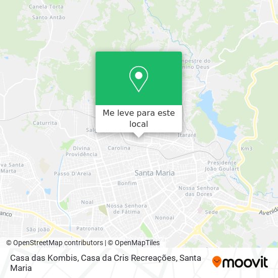 Casa das Kombis, Casa da Cris Recreações mapa