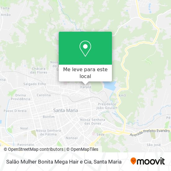 Salão Mulher Bonita Mega Hair e Cia mapa