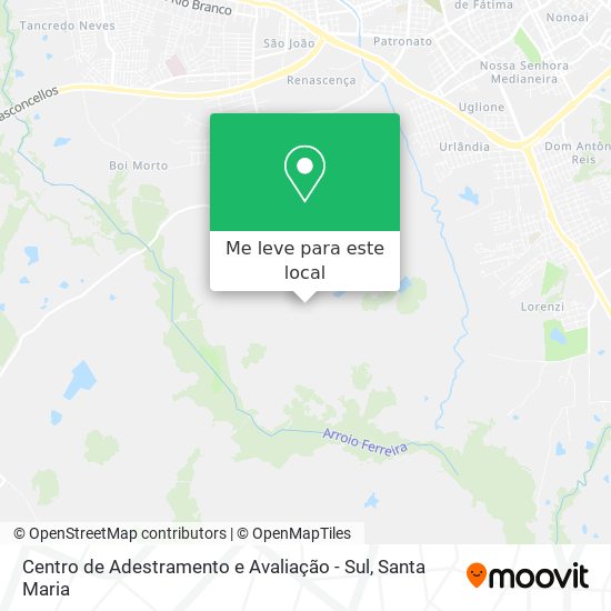 Centro de Adestramento e Avaliação - Sul mapa