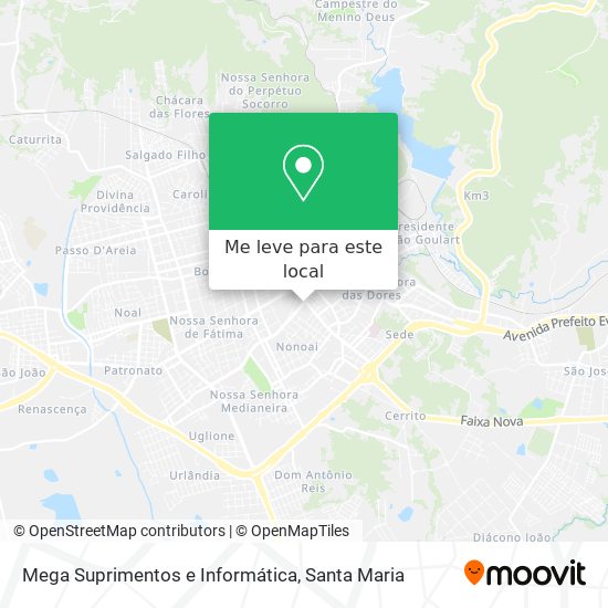 Mega Suprimentos e Informática mapa