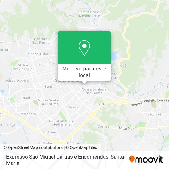 Expresso São Miguel Cargas e Encomendas mapa
