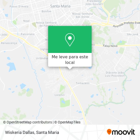 Wiskeria Dallas mapa