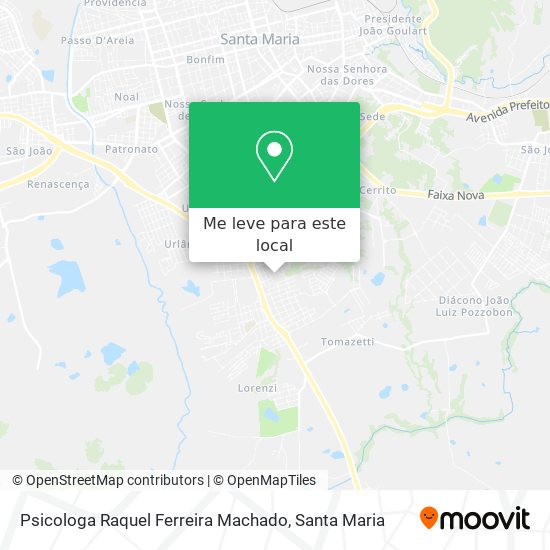 Psicologa Raquel Ferreira Machado mapa