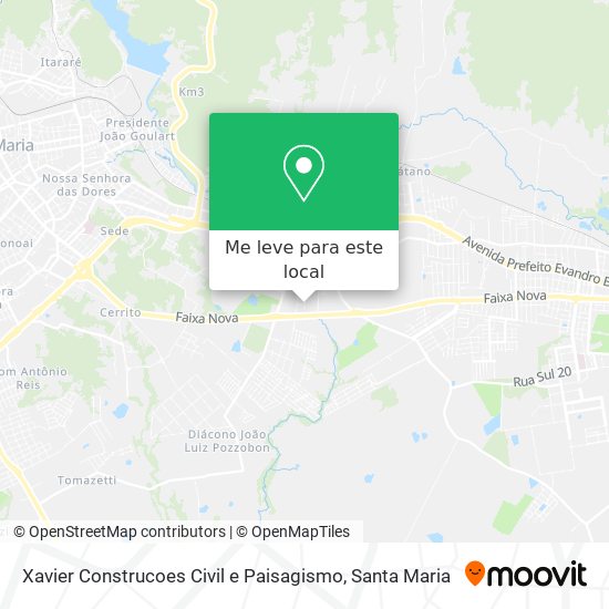 Xavier Construcoes Civil e Paisagismo mapa