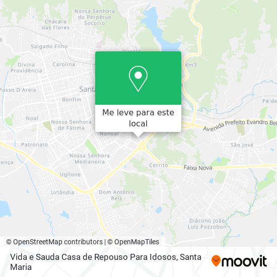 Vida e Sauda Casa de Repouso Para Idosos mapa