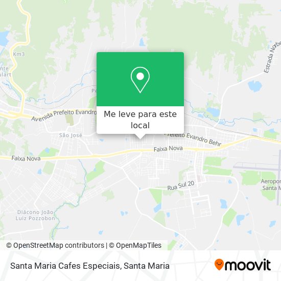 Santa Maria Cafes Especiais mapa