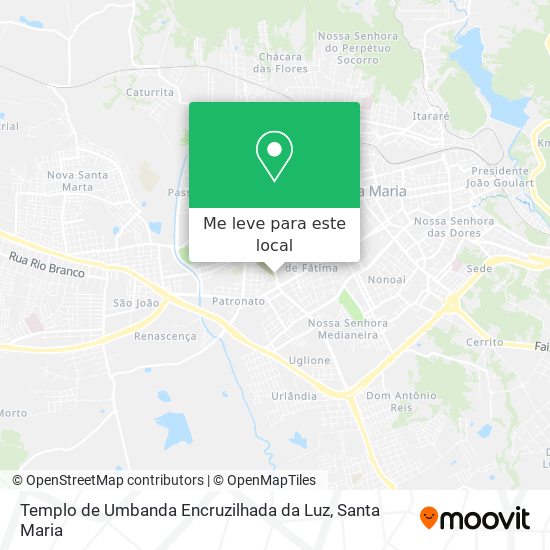Templo de Umbanda Encruzilhada da Luz mapa