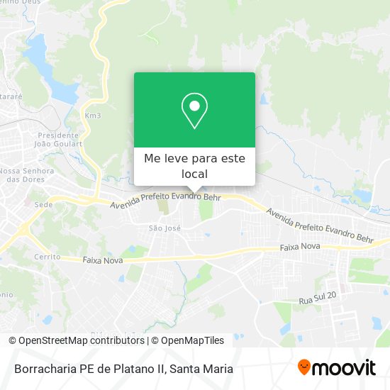 Borracharia PE de Platano II mapa