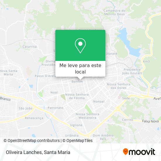 Oliveira Lanches mapa