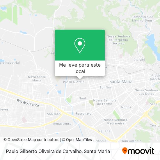 Paulo Gilberto Oliveira de Carvalho mapa