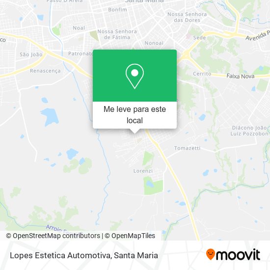 Lopes Estetica Automotiva mapa