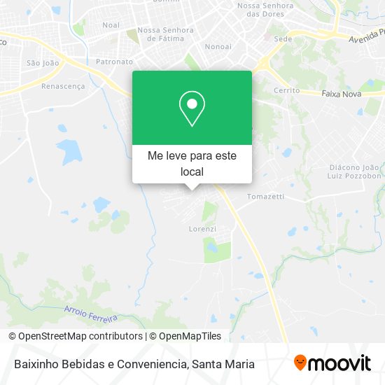 Baixinho Bebidas e Conveniencia mapa
