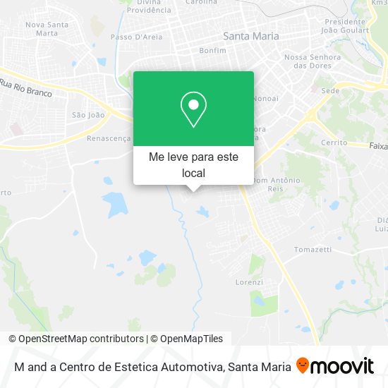 M and a Centro de Estetica Automotiva mapa