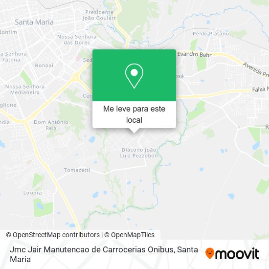 Jmc Jair Manutencao de Carrocerias Onibus mapa