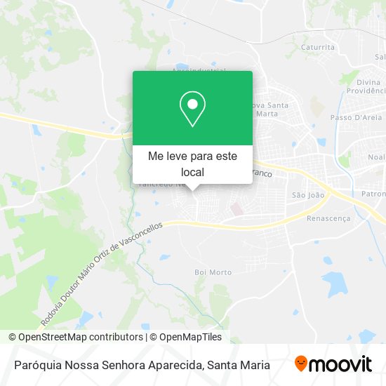 Paróquia Nossa Senhora Aparecida mapa