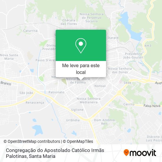 Congregação do Apostolado Católico Irmãs Palotinas mapa