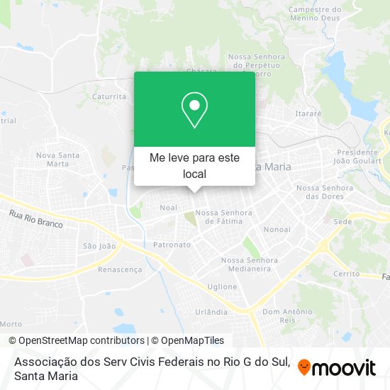 Associação dos Serv Civis Federais no Rio G do Sul mapa