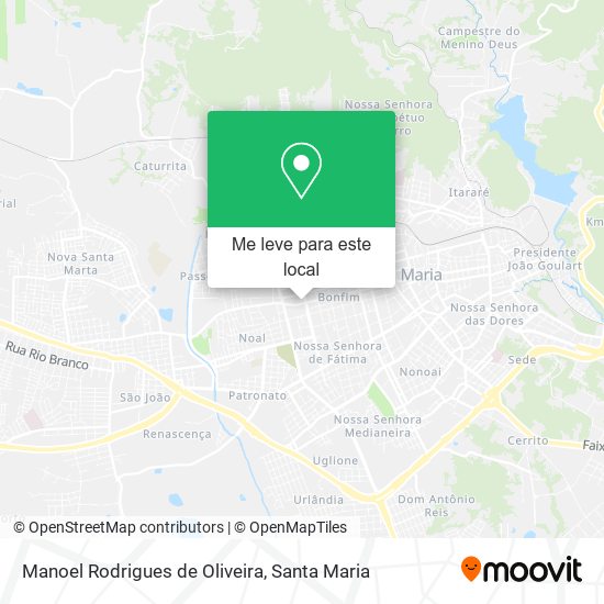 Manoel Rodrigues de Oliveira mapa