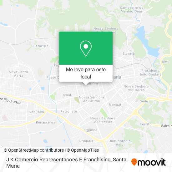 J K Comercio Representacoes E Franchising mapa