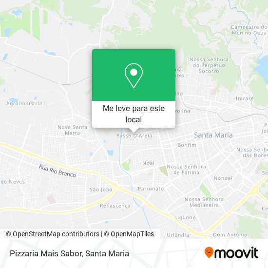 Pizzaria Mais Sabor mapa