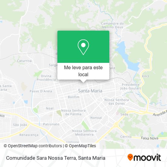 Comunidade Sara Nossa Terra mapa