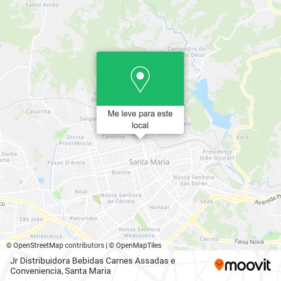 Jr Distribuidora Bebidas Carnes Assadas e Conveniencia mapa