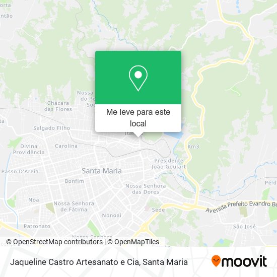 Jaqueline Castro Artesanato e Cia mapa