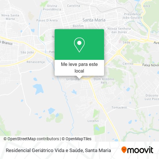 Residencial Geriátrico Vida e Saúde mapa