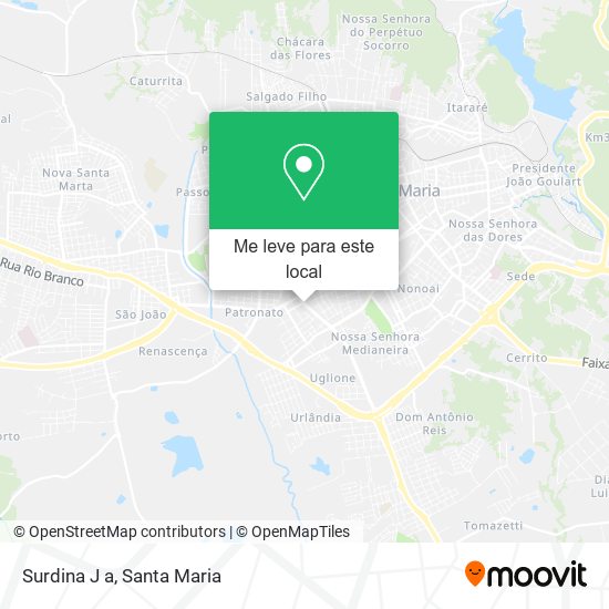 Surdina J a mapa