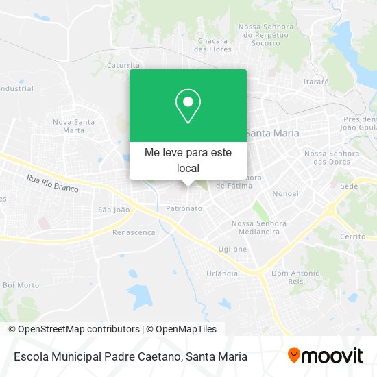 Escola Municipal Padre Caetano mapa