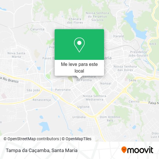 Tampa da Caçamba mapa