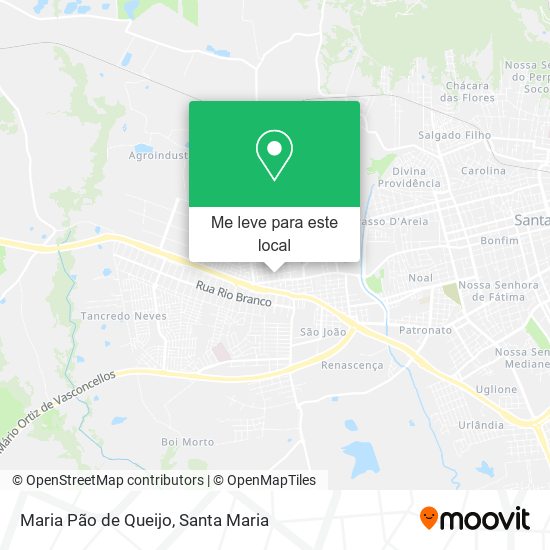 Maria Pão de Queijo mapa