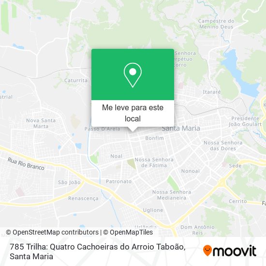 785 Trilha: Quatro Cachoeiras do Arroio Taboão mapa