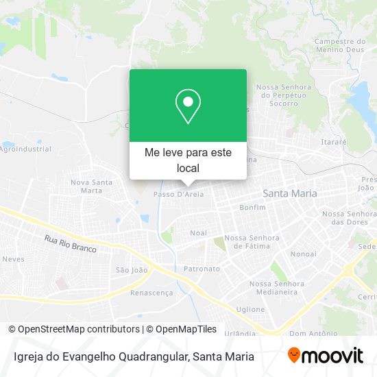 Igreja do Evangelho Quadrangular mapa