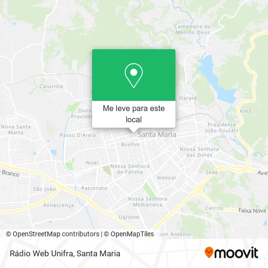 Rádio Web Unifra mapa