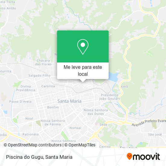 Piscina do Gugu mapa