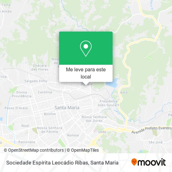 Sociedade Espírita Leocádio Ribas mapa