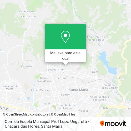 Cpm da Escola Municipal Prof Luiza Ungaretti - Chácara das Flores mapa