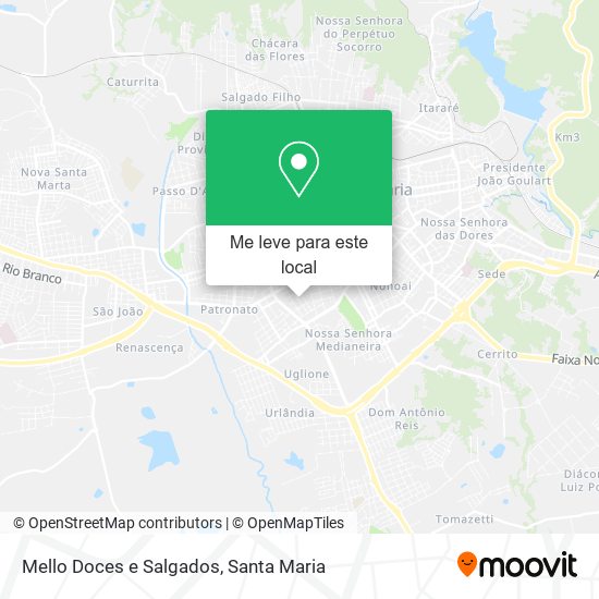 Mello Doces e Salgados mapa