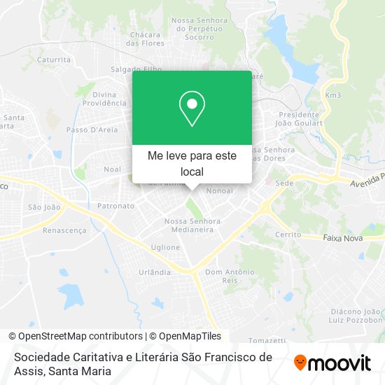 Sociedade Caritativa e Literária São Francisco de Assis mapa