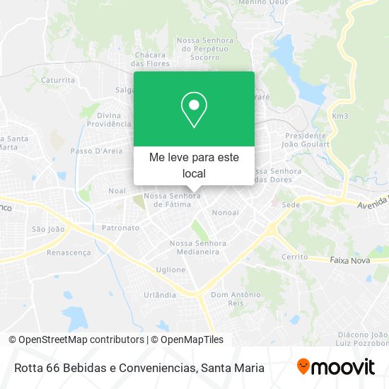 Rotta 66 Bebidas e Conveniencias mapa