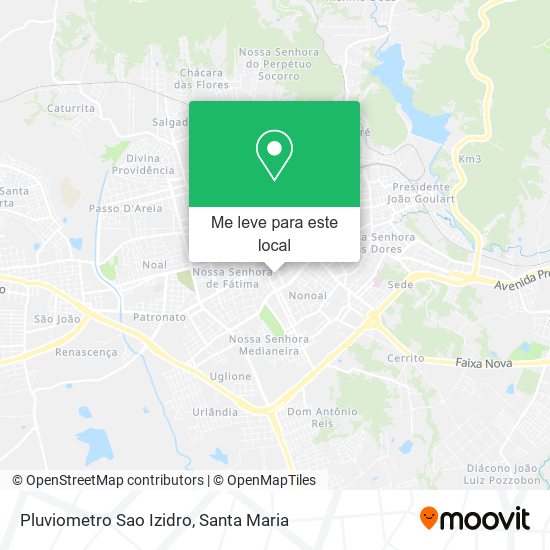 Pluviometro Sao Izidro mapa