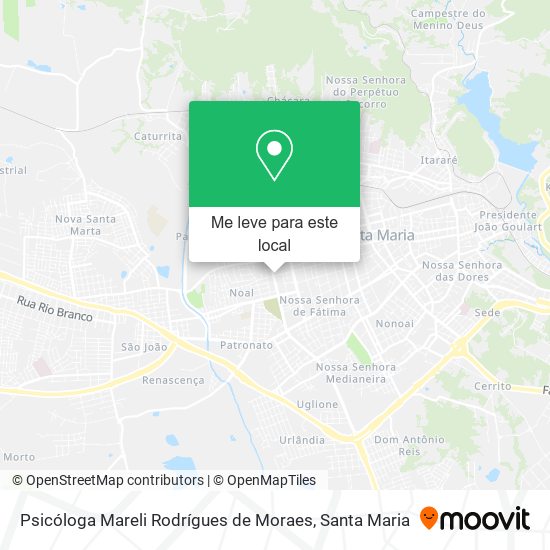 Psicóloga Mareli Rodrígues de Moraes mapa