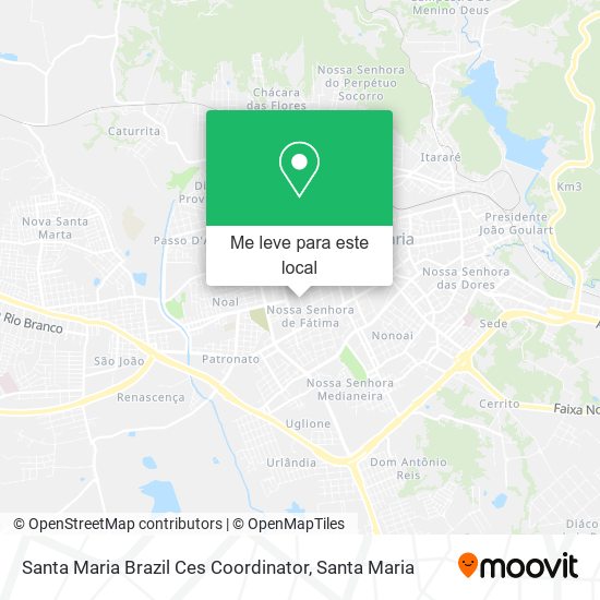 Santa Maria Brazil Ces Coordinator mapa