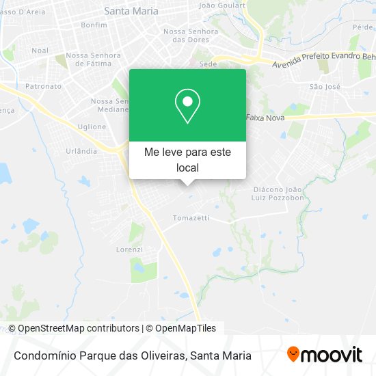 Condomínio Parque das Oliveiras mapa